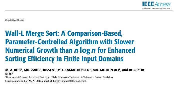 Wall-L Merge Sort Algorithm